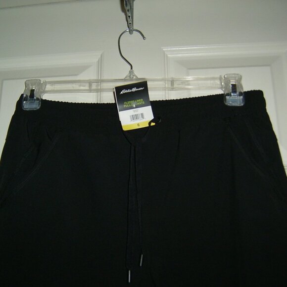 Eddie Bauer Black Fleece-Lined Pull-On Pants, Size 6/8, NEW WITH TAGS - Picture 2 of 5